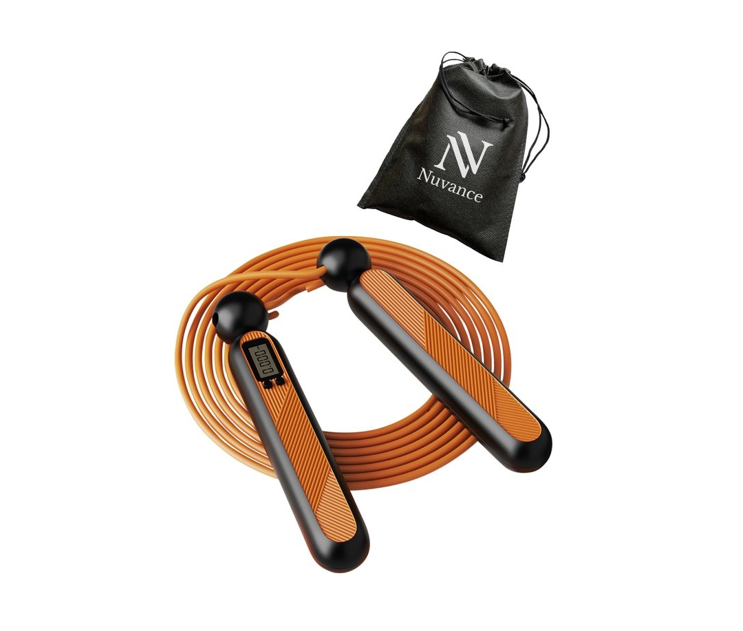 Nuvance - Professioneel Sport Springtouw met Digitale Teller - Lengte max 3M - Verstelbaar