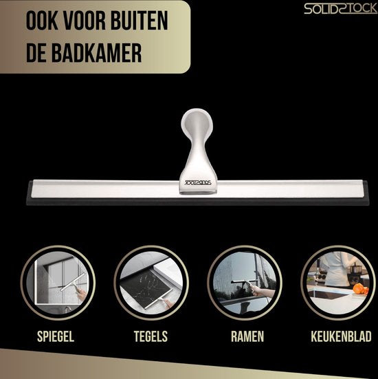 Douchewisser rvs - Luxe Trekker Douche - Ophanghaak Zonder Boren - Douche Trekker Chroom