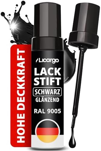 LICARGO Lackstift Glanzend Zwart 12 ml - Hoge Dekking en Sneldrogend met Precisiekwast