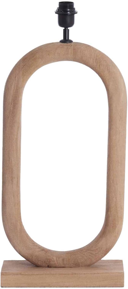 Light & Living tafellamp Paceco bruin – 30x12x59 cm – houten lampvoet – woonkamer | slaapkamer