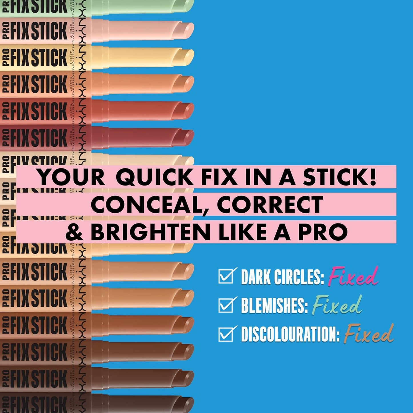 Nyx Professional Makeup Concealer Correcting Stick Pro Fix 12H - Nutmeg - Vegan Formule - 11 cm