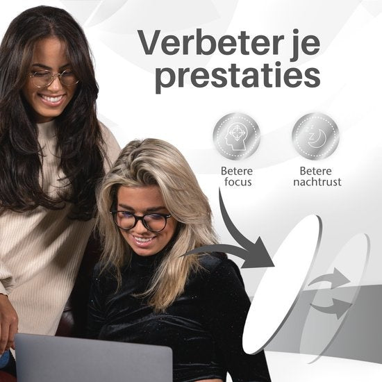 LC Eyewear Computerbril - Blauw Licht Bril - Blue Light Glasses - Beeldschermbril - Metaal - Unisex - Zilver