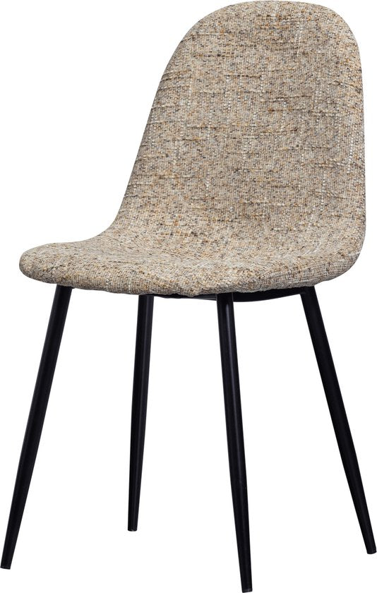 eetkamerstoel Marije - Chenille - Naturel - Set van 4