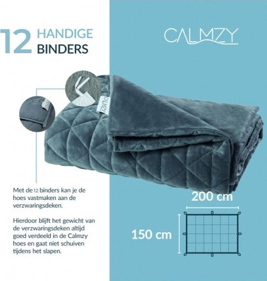 Calmzy Superior Soft - Duvet cover - Verzwaringsdeken hoes - 150 x 200 cm - Superzacht - Comfortabel - Wit