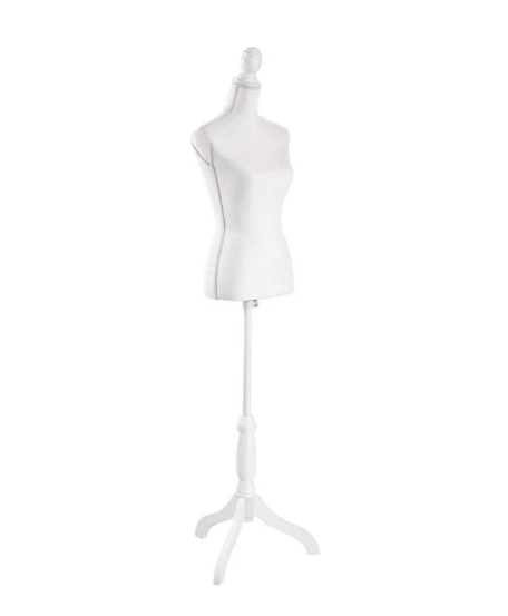 tectake® - paspop - damesbuste torso - wit - hoogte verstelbaar - 402566