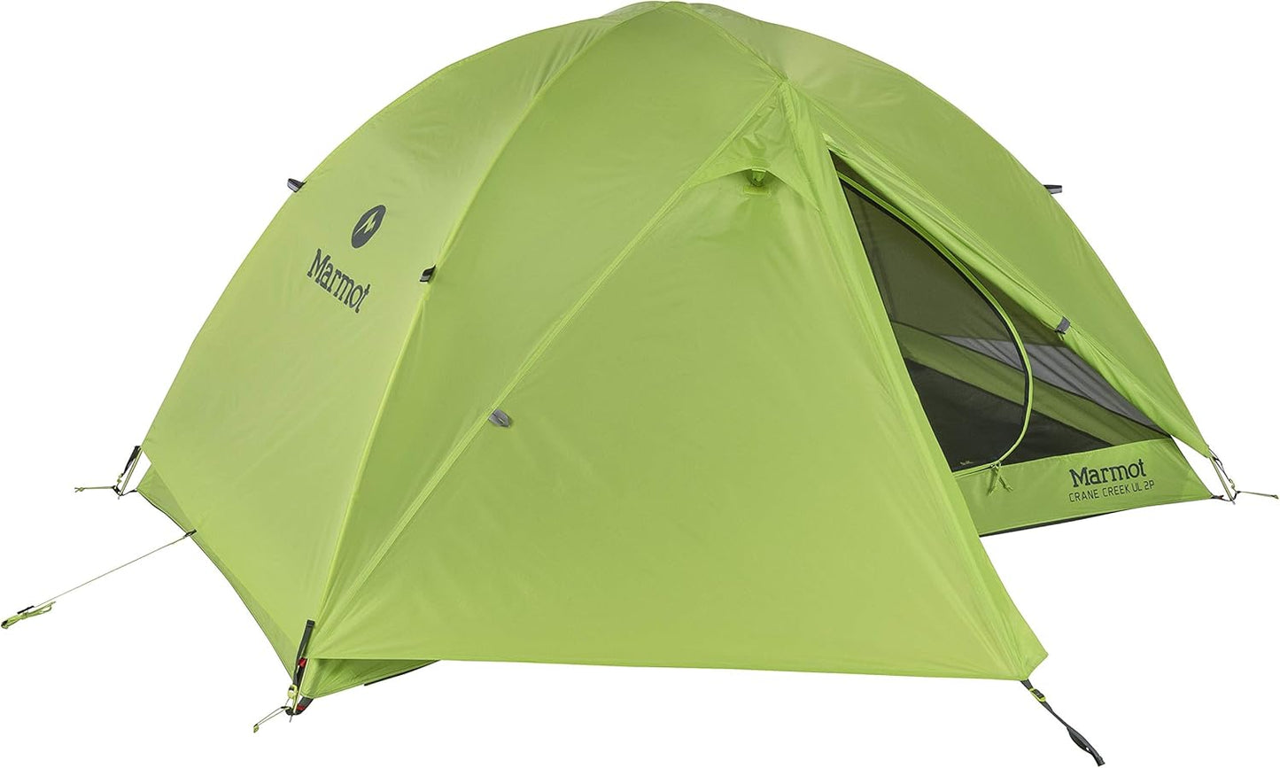 Marmot Crane Creek 2-Persoons Koepeltent - Macaw Green/Crocodile - 224 x 127 x 109 cm - Ultralicht 1,81 kg