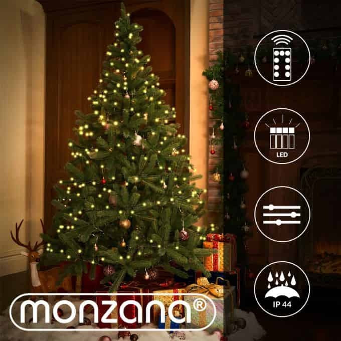 Monzana Lichtketting Kerst - Warm Wit - 40m - Met Afstandsbediening