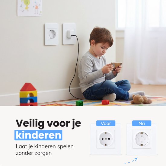 Luft Stopcontact beveiliging PRO - 30 stuks - Extra safe - Baby- en kinderbeveiliging - Voor Nederland en België - Afdekplaatje - Beschermers - Wit