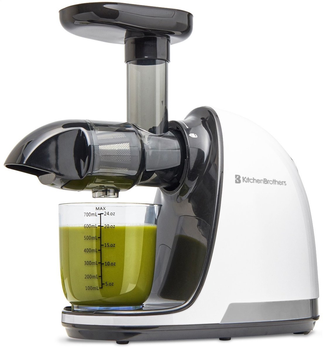 KitchenBrothers Slowjuicer - Groenten en Fruitpers - 700ml - Wit