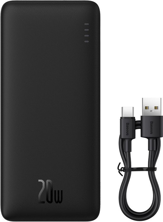 Baseus Airpow - Powerbank - 20W - 20000mAh - USB-A & USB-C Kabel