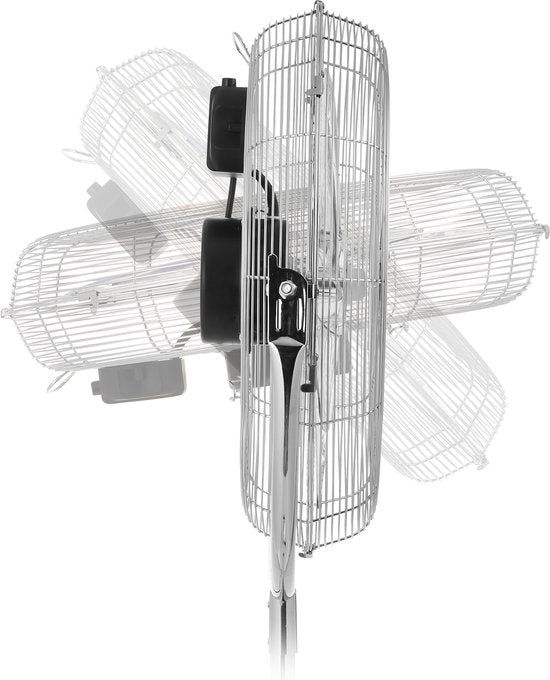 Statiefventilator XL 45 cm – Metalen Behuizing – Krachtige Luchtstroom – 3 Snelheden – Oscillerend – Tristar VE-5975