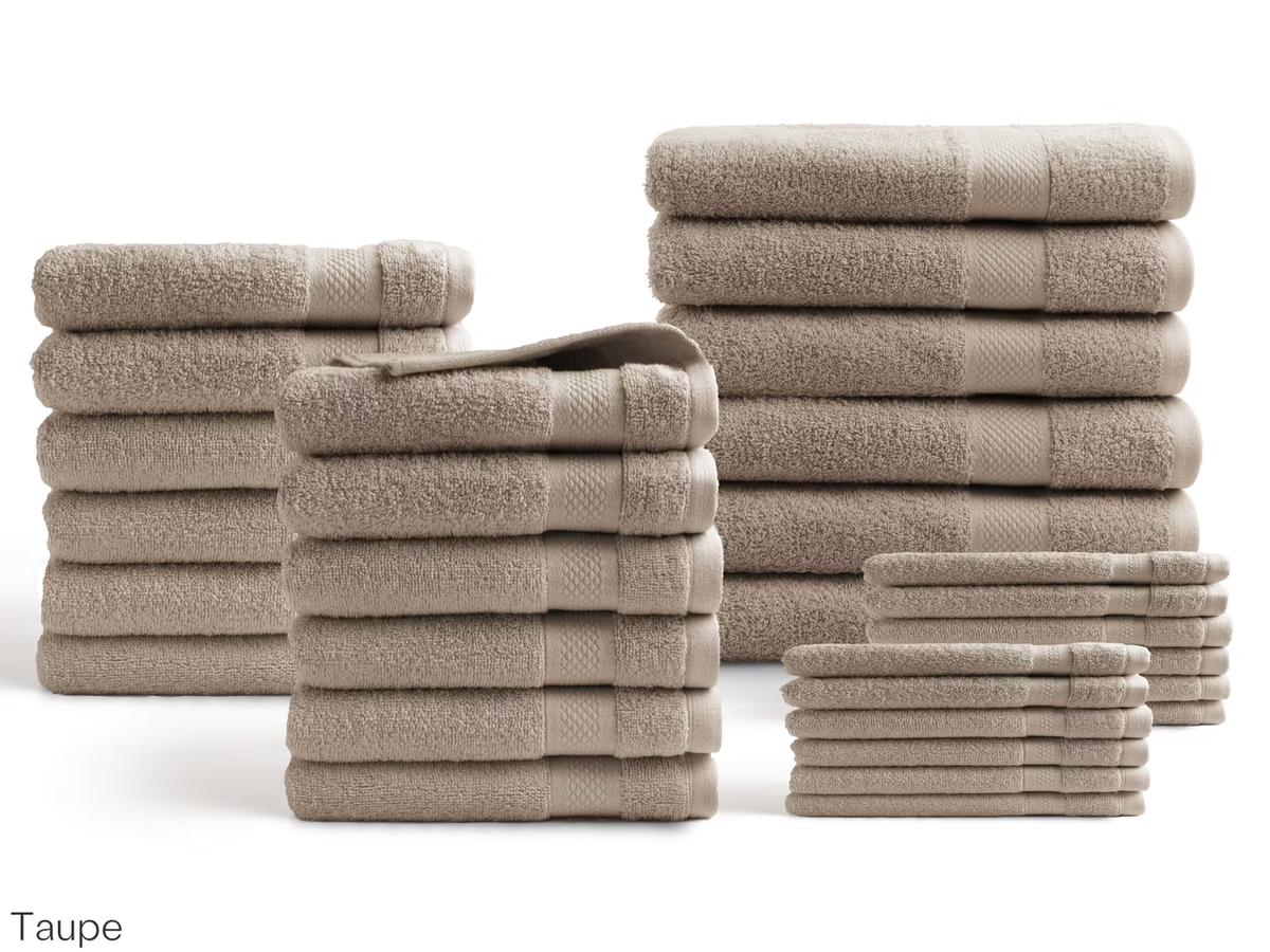 DoubleDry Badtextiel Set Hotel Collectie - 30-delig - 500 g/m² - Bordeaux