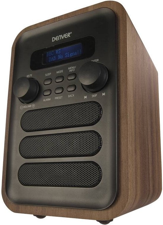 Denver DAB Radio - Retro Radio - Bluetooth - DAB+/ FM Radio - DAB48G