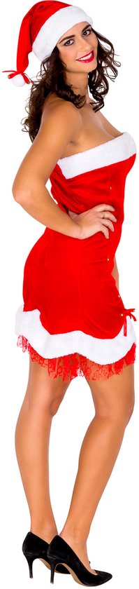 dressforfun - Vrouwenkostuum sexy kerstlady S - verkleedkleding kostuum halloween verkleden feestkleding carnavalskleding carnaval feestkledij partykleding - 300521