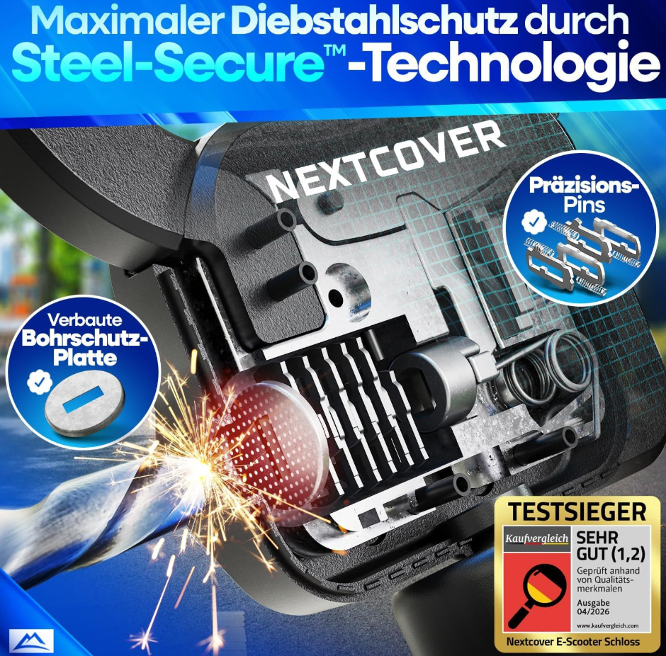 Nextcover E-Scooter Kettenslot 90 cm - Roze - Steel-Secure Technologie