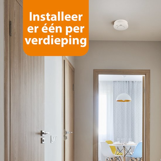 Smartwares 10.044.62 - Rookmelder 85 dB - 1 Jaar batterij, 10 jaar sensor - TUV Gecertificeerd - Brandmelder