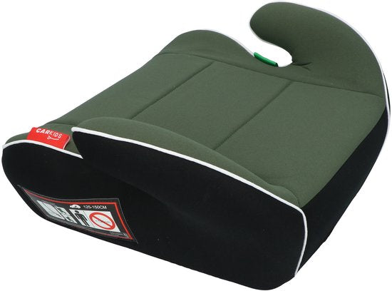 Carkids I-Size Zitverhoger Sam - Voldoet aan I-Size R-129 Norm - Voor Kinderen van 125-150cm – Afneembare & wasbare hoes - Flexibele installatie – Groen/Zwart