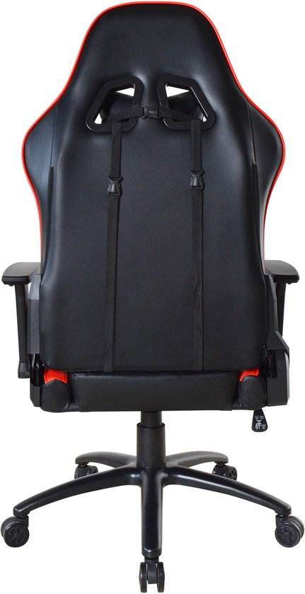 VDD Gaming - Gamestoel - Game Stoel - Gamestoelen - Gamestoel met brede zit - Gamestoel voor grote mensen - rood - zwart - 150kg limiet