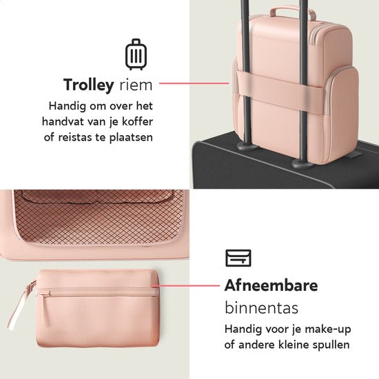 ONYX Toilettas Roze - 11x26x24cm - 7.0L - PU materiaal
