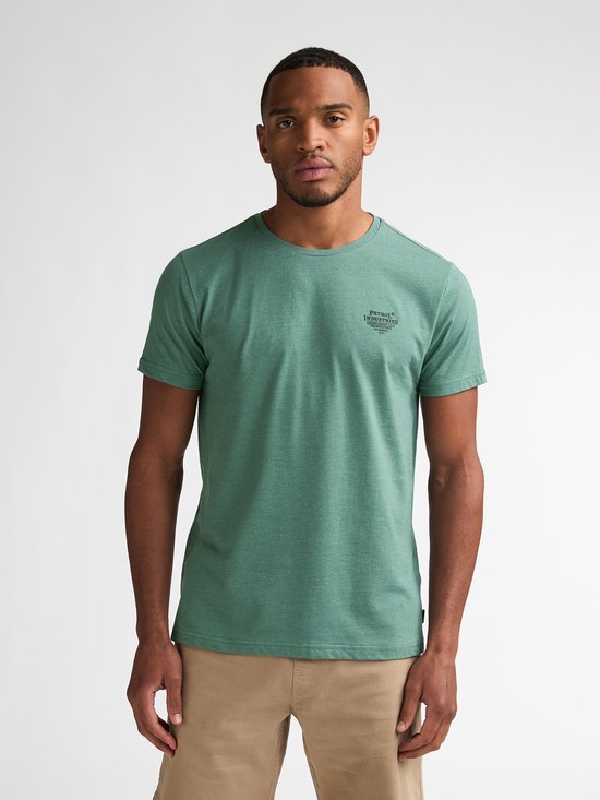 Petrol Industries - Heren Logo T-shirt Cosmos - Groen - Maat XXXL