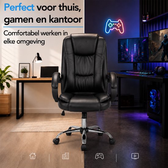 Infinity Goods Ergonomische Bureaustoel - Office Chair - Verstelbaar - 4D Lendensteun & Mesh - Tot 150kg - NEN-EN1335 - Zwart