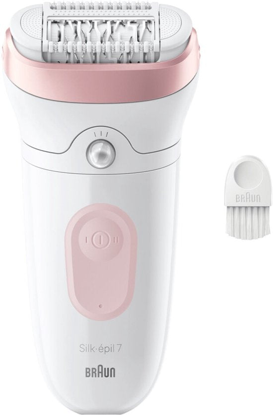 Braun Silk·épil 7 - Epilator voor Eenvoudige Ontharing - Langdurig Gladde Huid - 7-000 - Wit/Flamingo