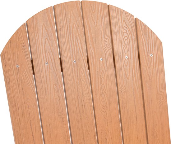 AXI Claire Adirondack Stoel Bruin – Kunststof loungestoel met armleuningen – Opklapbaar - Hoge rugleuning - Tuinstoel - 84,5 x 77 x 95,5 cm - Duurzaam & weerbestendig