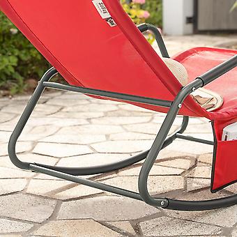 Sobuy - Openlucht Tuin Schommelstoel Ontspannen Stoel Recliner Sun Lounger, OGS47-R