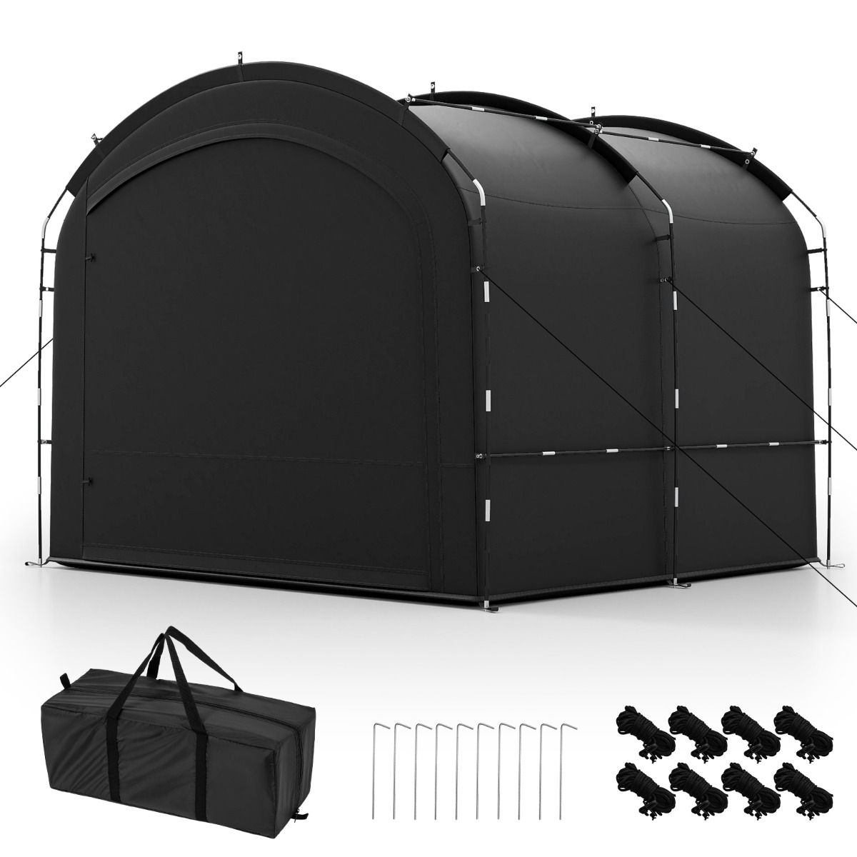 Coast Fietsopslagtent - waterdicht - dubbele ritssluiting - zwart - 254 x 215 x 192 cm