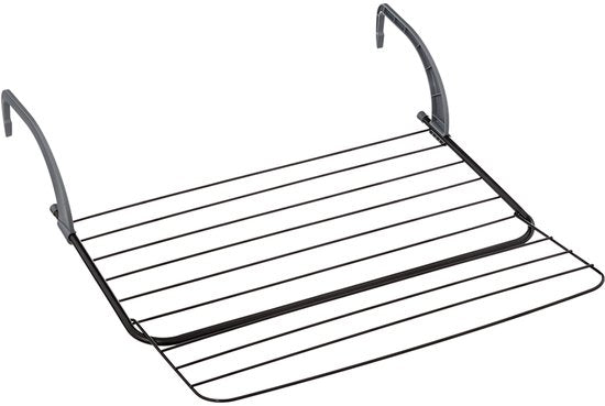 5Five Inklapbaar klein wasgoedrekje/droogrek - 7 meter waslijn - Ophangbaar - 60 x 55 cm - radiator/deur