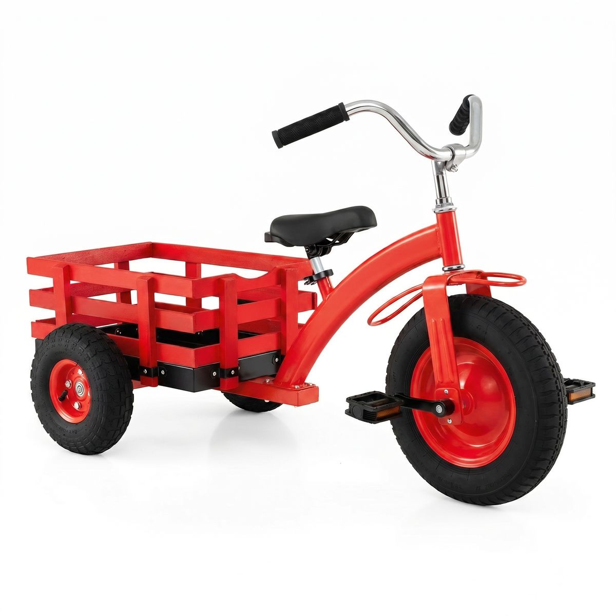 Coast Kinderdriewieler met verstelbaar stuur en zadel - met aanhanger - rood