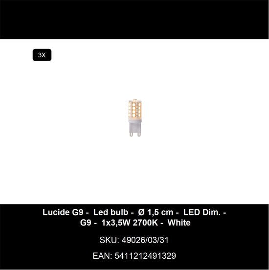 Lucide SENTINO - Plafonnière - Ø 30 cm - 3xG9 - Taupe