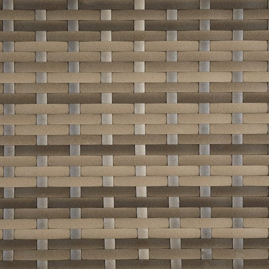 tectake® - Wicker zitgroep tuinset loungeset Lucca - bank/2 stoelen/tafel met glasplaat - natuurkleur - 404916 - poly-rattan