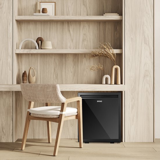 BREND BR-2225 Mini Koelkast Vrijstaand - 30 Liter – Tafelmodel Fridge - Instelbare Temperatuur – Minibar - Verstelbare Deurrichting – Zwart