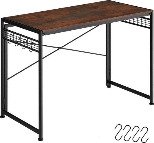 tectake® - Bureau Paterson inklapbaar 102x51x77cm - donkerbruin - 404660