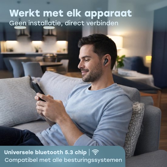 Audyn Oortjes Draadloos - Draadloze Oordopjes - Noise Cancelling ANC+ENC - Bluetooth - In-ear - Zwart - FlowTune Pro