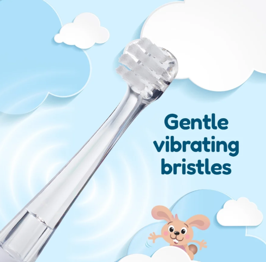 Brush-Baby BabySonic Opzetborstels - 2 Stuks - 0-18 Maanden - Vervangende Opzetborstels met LED