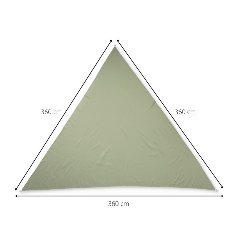 Schaduwdoek driehoek 360x360x360 - groen