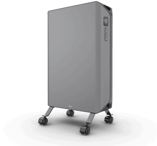 Duux – Edge Smart Olieradiator – 1500W – Grijs Staal – Met App-besturing & Timer – Voor Ruimtes tot 20 m² – Geruisloos & Energiezuinig – Modern Design