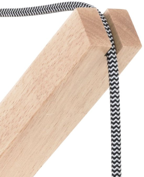Wandlamp Mexlite Dion 7787BE bruin hout 30x28 cm met aan/uit schakelaar voor binnen Scandi-stijl