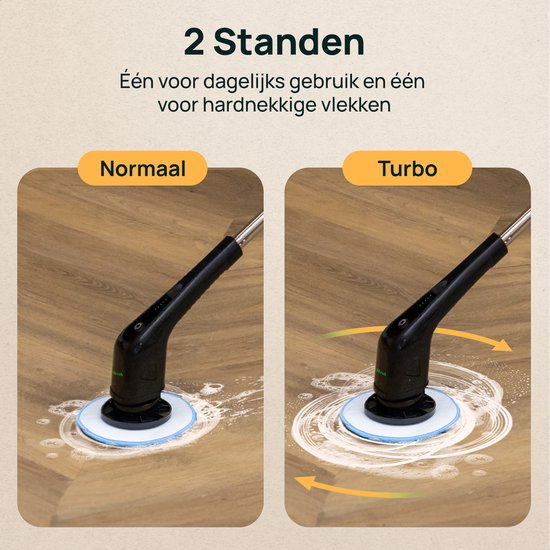 Skrub Elektrische Schoonmaakborstel - Schrobborstel met steel voor Badkamer - 8 opzetstukken