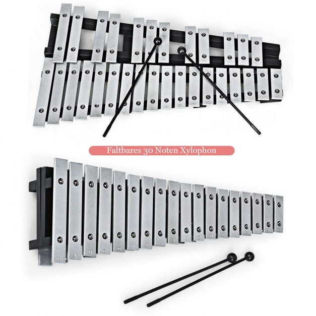 Coast Handpercussie Xylofoon Met 30 Noten - Inclusief Draagtas - Opvouwbaar