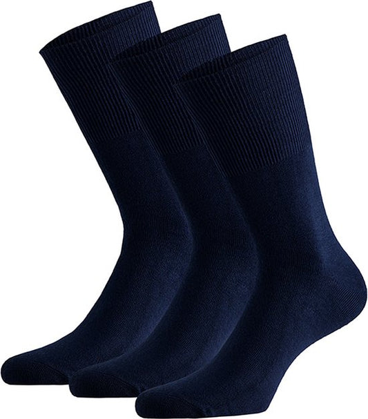 Diabetes Sokken - Niet Knellende Naadloze Sokken - 3 paar - Navy Blauw - Maat 39-42 - Modal Antipress Sokken - Medische Sokken - Sokken Zonder Elastiek