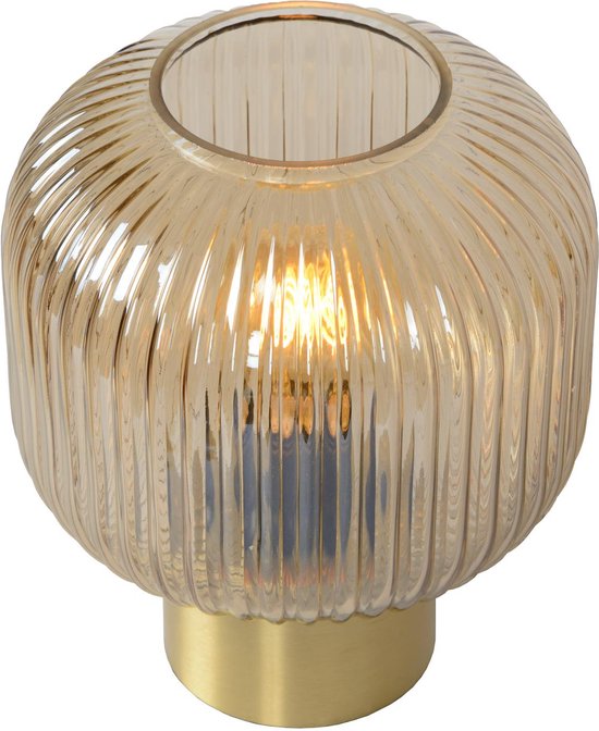 Lucide MALOTO - Tafellamp - Ø 20 cm - 1xE27 - Amber