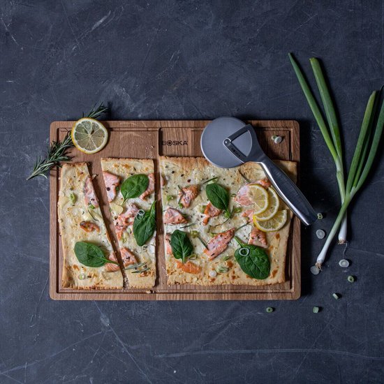 Boska Pizzasnijder Monaco+ - Pizzaroller - RVS - Ergonomische pizzasnijder - Cadeauverpakking - Giftbox - Cadeautips voor mannen - Keukengerei - Keuken accessoires - Levenslange garantie