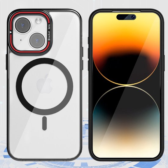 Hoesje geschikt voor iPhone 15 Plus Hoesje – Met 2 Screenprotectors – MagSafe Case – Met standaard