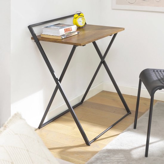 Mara Opvouwbaar Bureau - Computerbureau - Studietafel - Draagbaar - MDF - Bruin - 63 x 45 x 77 cm