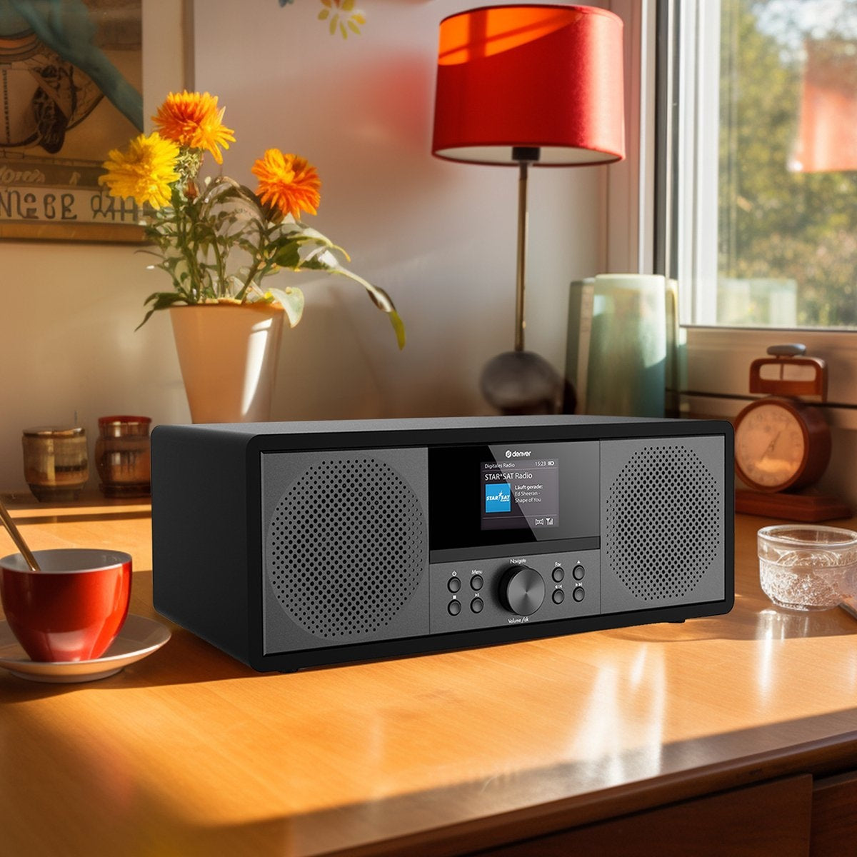 Denver - Internetradio & DAB+ Radio - MIR-270 - 2,4 inch Kleurenscherm - 200W Bluetooth & CD-speler - USB & AUX - Kunststof & Metaal - Zwart