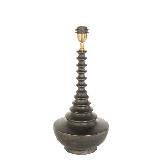 Anne Lighting tafellamp Bois - zwart - hout - 27 cm - E27 fitting - 3677ZW