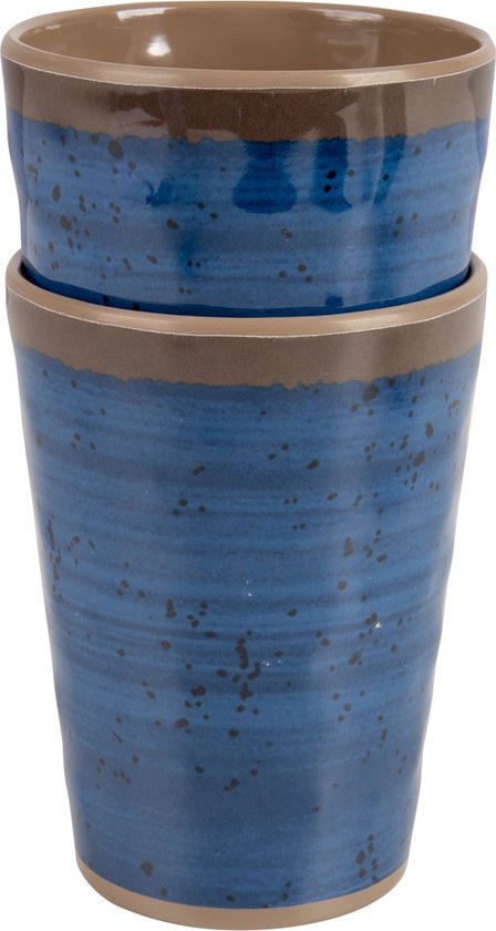 Bo-Camp - Beker - Halo - Blauw - 4 Stuks